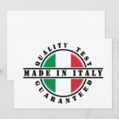 Uitnodigingen in Italië (Voorkant / Achterkant)