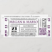 Uitnodigingen in Ticket Stijl (Voorkant / Achterkant)