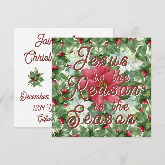 Uitnodigingen - Jezus is de reden (Voorkant / Achterkant)