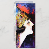 Uitnodigingen, martha mansfield kaart (Voorkant / Achterkant)