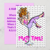 Uitnodigingen - Meisje in Martini, Lil' Red (Voorkant / Achterkant)