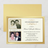 Uitnodigingen met foto's uit het verleden en heden (Voorkant / Achterkant)