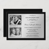 Uitnodigingen met foto's uit het verleden en heden (Voorkant / Achterkant)