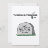 uitnodigingen met grafsteenstijl (Voorkant)