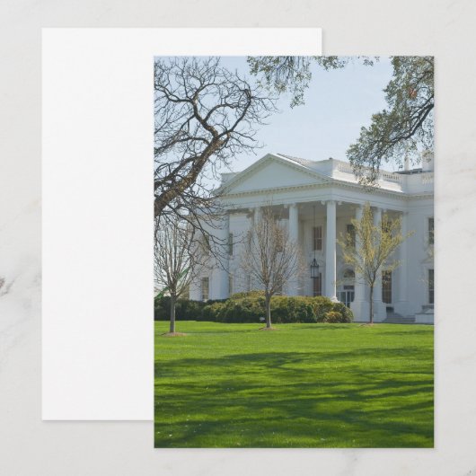 Uitnodigingen met het Witte Huis (Voorkant / Achterkant)