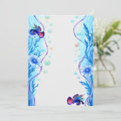 Uitnodigingen met Mandarijn Dwerggrondel Zoutwater (Staand voorkant)