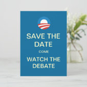 Uitnodigingen Obama Logo Debate Watch Party (Staand voorkant)