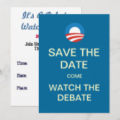 Uitnodigingen Obama Logo Debate Watch Party (Voorkant / Achterkant)