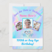 Uitnodigingen of 100 SAVE the DATE met 1 - 3 foto' (Voorkant)