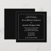 Uitnodigingen of aankondigingen voor het zwart-wit (Voorkant / Achterkant)