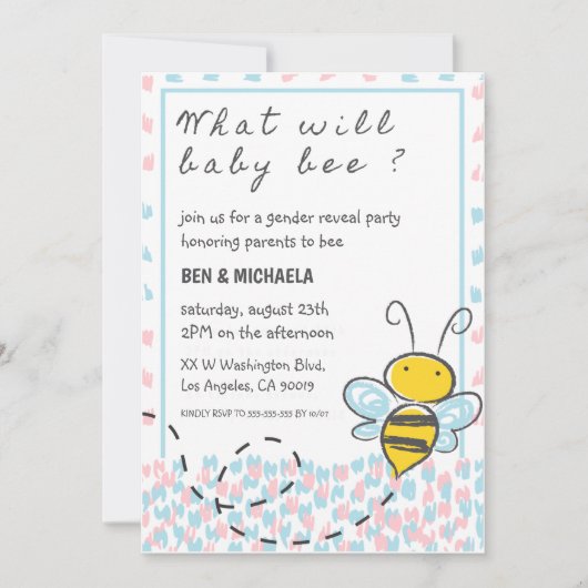 Uitnodigingen om baby's te douchen (Voorkant)