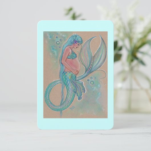 Uitnodigingen om te douchen tijdens zwangerschap d (Staand voorkant)