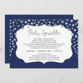 Uitnodigingen om te sprinkhanen van Navy Silver Do (Voorkant / Achterkant)