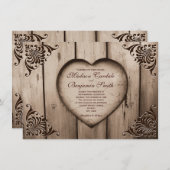 Uitnodigingen om te weduwen door roestvrij landsch (Voorkant / Achterkant)