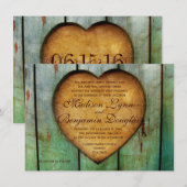 Uitnodigingen om te weduwen door roestvrij landsch (Voorkant / Achterkant)