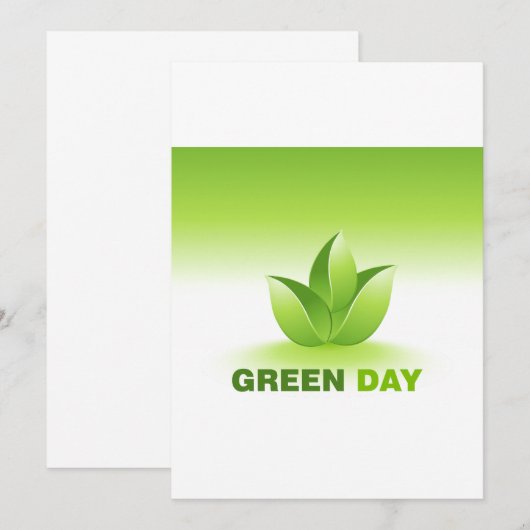 Uitnodigingen op de groene dag (Voorkant / Achterkant)