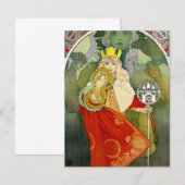 Uitnodigingen op het festival van Alphonse Mucha S (Voorkant / Achterkant)