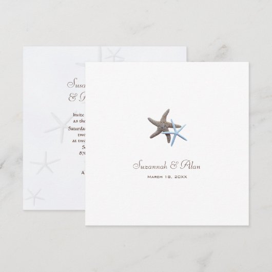 Uitnodigingen op het strand van de sterren van de  (Voorkant / Achterkant)