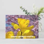 Uitnodigingen op zaterdag feestdag in de lentedaff (Staand voorkant)