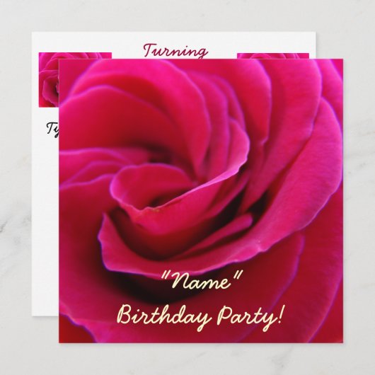 Uitnodigingen op zaterdag Pinkroze roze bloemkaart (Voorkant / Achterkant)