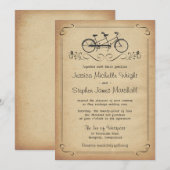uitnodigingen over het fietsenhuwelijk in Tandem (Voorkant / Achterkant)