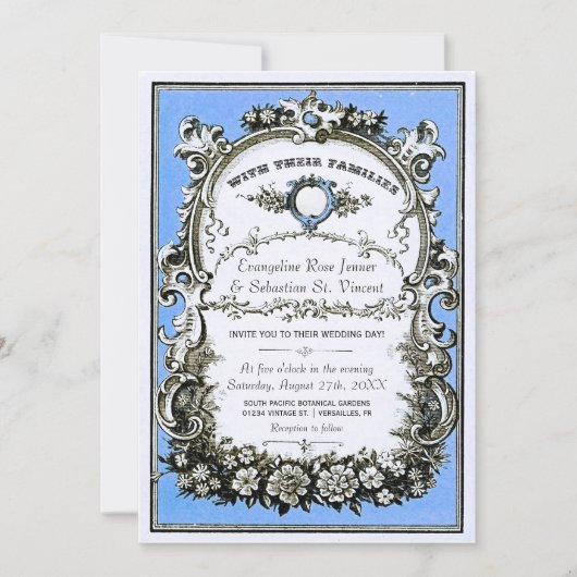 uitnodigingen over het huwelijk in de tuin (Voorkant)