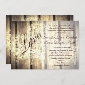 Uitnodigingen over het huwelijk in Rustic Country (Voorkant / Achterkant)