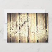 Uitnodigingen over het huwelijk in Rustic Country (Achterkant)