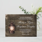 Uitnodigingen over het huwelijk in Rustic Country  (Staand voorkant)