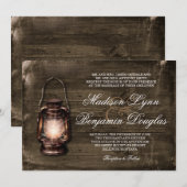 Uitnodigingen over het huwelijk in Rustic Country  (Voorkant / Achterkant)