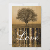 Uitnodigingen over het huwelijk van Rustische land (Achterkant)