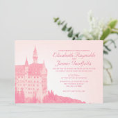 uitnodigingen over het kasteel van Fairytale (Staand voorkant)