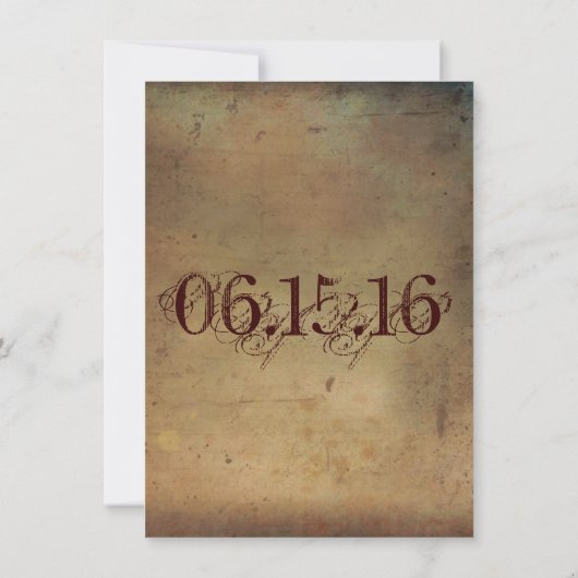 Uitnodigingen over huwelijken tussen Rustic Countr (Achterkant)