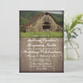 Uitnodigingen over landelijk huwelijk (Staand voorkant)