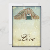 Uitnodigingen over landelijk huwelijk (Achterkant)