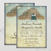 Uitnodigingen over landelijk huwelijk (Voorkant / Achterkant)