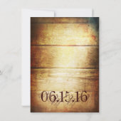 Uitnodigingen over landelijk landschap rond hout (Achterkant)