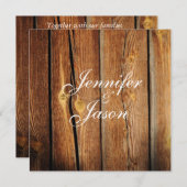 Uitnodigingen over landelijk landschap rond hout (Voorkant / Achterkant)