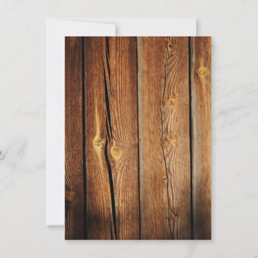 Uitnodigingen over landelijk landschap rond hout (Achterkant)