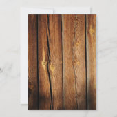 Uitnodigingen over landelijk landschap rond hout (Achterkant)