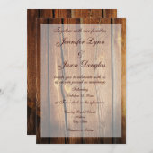 Uitnodigingen over landelijk landschap rond hout (Voorkant / Achterkant)