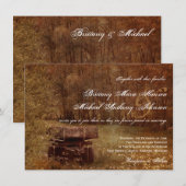 Uitnodigingen over weduwen tussen Rustic Country M (Voorkant / Achterkant)