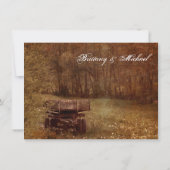 Uitnodigingen over weduwen tussen Rustic Country M (Achterkant)