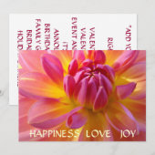 Uitnodigingen Partijen Dinners Valentijnsdag Famil (Voorkant / Achterkant)