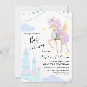 Uitnodigingen platte Baby showers kaarten met eenh