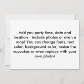 Uitnodigingen - Pop Art Cupcakes (Achterkant)