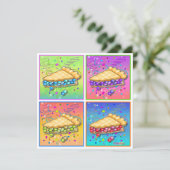 Uitnodigingen - Pop Art Piece of Pie (Staand voorkant)