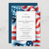 Uitnodigingen promotiefeest op maat Amerikaanse vl (Voorkant / Achterkant)