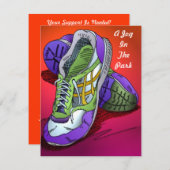 Uitnodigingen rood-oranje om te stimuleren (Voorkant / Achterkant)