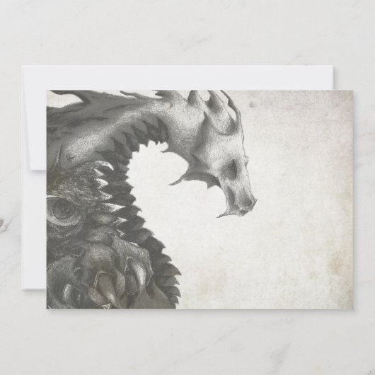 Uitnodigingen Rustic Red Dragon Party (Achterkant)